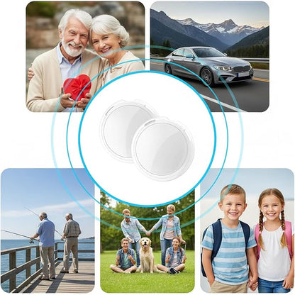 2 Pack GPS Tracker for Car Work with Find My (iOS Only) No Subscription Real Time Smart Vehicle Tracker Tags Global Mini Hidden Locator Tracking Devices with Magnetic Case No Monthly Fee for Bike Pets