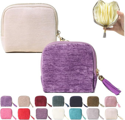 Stuffdatas Travel Jewelry Case, Stuffdatas Bags, Small Jewelry Travel Pouch Mini, Travel Jewelry Organizer Pouch Velvet, with 5 Compartments (2PCS-B)