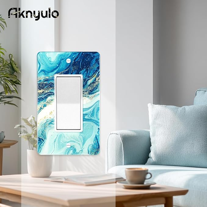Elegant Marble Bedroom Acrylic Light Switch Plates Outlet Covers Durable Wall Plate Acrylic Switch Plates And Outlet Covers Decorative Plates