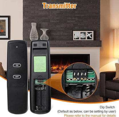 Universal Gas Fireplace Remote Control,Fit skytech 1001-A 1001TX 3001,durablow TR1003,Napoleon F45,Acumen RCK-IW,Ambient RCB,realFyre and More,Fireplace On/Off Remote Control Kit for Millivolt Valve