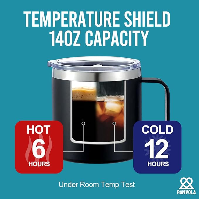 Panvola Debugging Definition Computer Programmer Student Teacher Geek Coder Tech Support Programming IT Insulated Coffee Mug with Handle and Lid Camping Travel Thermal Mugs 14 oz Black
