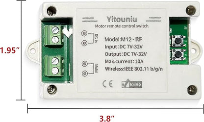 EWeLink DC7-32V 10A Motor Forward Reverse Controller Switch, WiFi Bluetooth Remote Control, RF Compatible,Works with Alexa/Google Home Compatible, Smart Timing for Electric Desks, Screens
