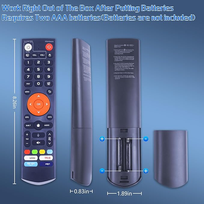 New V3 Plus Voice Remote Control, Replacement Compatible with vSeeBox V3 Plus V3 Pro Smart Bluetooth Voice Remote Control