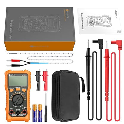 Neoteck 6000 Counts Digital Multimeter with NCV and TRMS Auto Range Multimeter for AC/DC Voltage&Current,Resistance,Capacitance,Frequency,Temperature,Duty Ratio,Continuity Voltmeter for Car Circuit