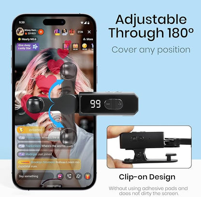 Auto Clicker Smart Tapper for iPhone iPad Android TikTok - Auto Touch Device with 107 Adjustable Speed, Rechargeable，Instant Clicker for Live Stream Likes, Social Media Tasks（Black）