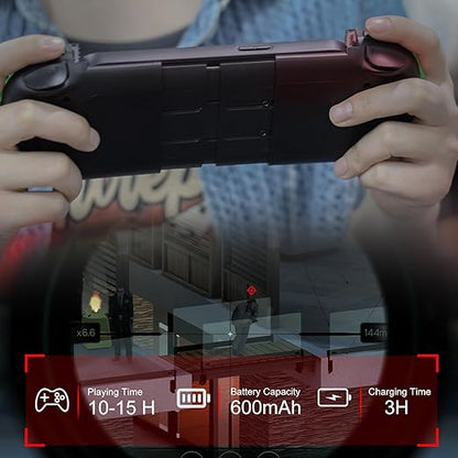 arVin Phone Controller for iPhone 15/14/13/Galaxy S23/S22/S21, Android Gaming Controller Unique Crack Wireless Gamepad with 8 Color RGB Lights/Turbo/Hall Effect Joystick for Call of Duty Mobile/Diablo