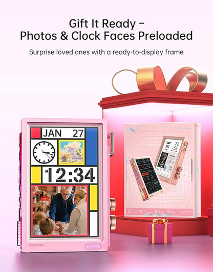 Divoom Times Frame-10.1" WiFi Digital Picture Frame with 64GB, Free App with No Subscription Fees, Supports Uploading Photos/Videos/Calendars/Weather/Sports Scores and Various AI DIY Content