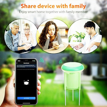 Smart Zigbee Soil Sensor, Wireless Plant Moisture & Temperature Monitor with Low Battery Alert, Ideal for Garden,Lawn,Indoor Pots,App Remote Control