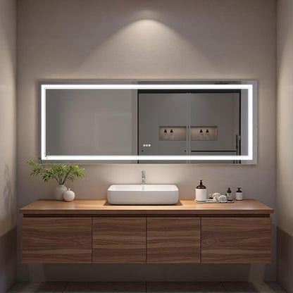 LED Bathroom Mirror with Lights, Wall Mirrors