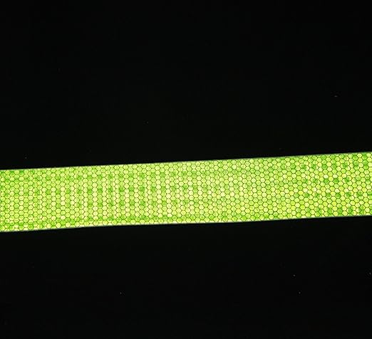Green Reflective Tape Outdoor Waterproof 1 inch Wide, High Visibility Warning Industrial Marking Tape, Safety Stickers (68 feet,5 Rolls)