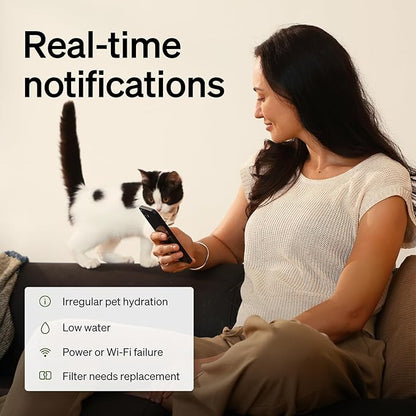 Bundle of PETLIBRO RFID Automatic Cat Feeder, Collar Sensor for Personalized Meals, Cats Recognition, Diet Tracking + RFID Multi Cats Water Fountain with Hydration Monitoring, x5 Collar Tags