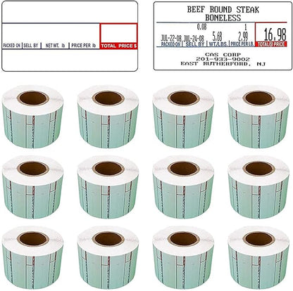 VisionTechShop LST-8000 Printing Scale Label, 58 x 30 mm, Non-UPC, 12 Rolls Per Case