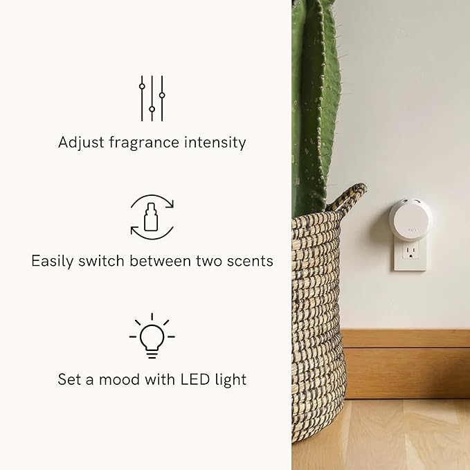 Pura 4 Smart Home Fragrance Device Starter Set - Scent Diffuser for Home - Ocean Tide & Sea Salt, Tobacco Patchouli, Catcus Flower, Bamboo & Green Tea