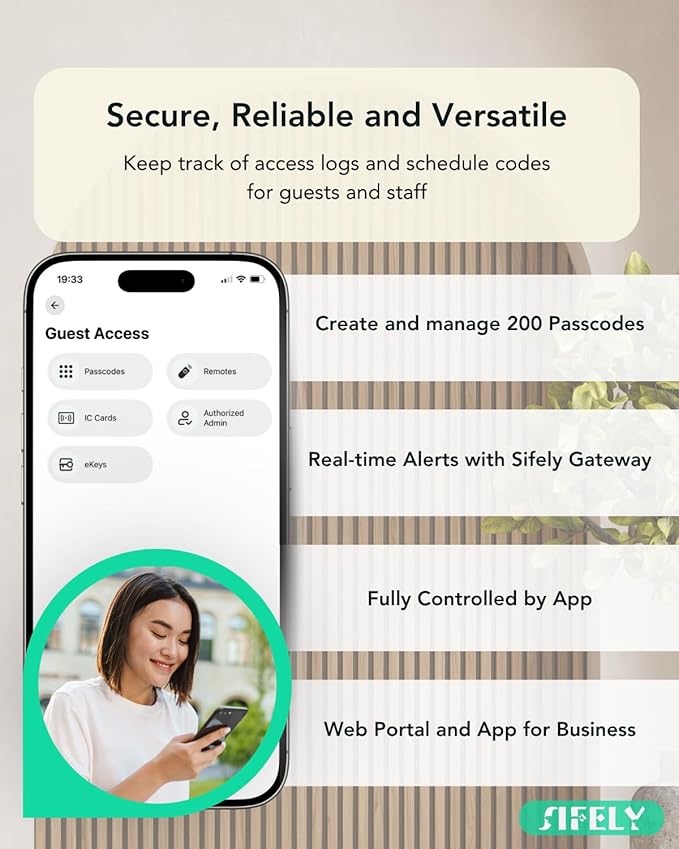 Keyless Entry Smart Deadbolt with Keypad – App Control & Auto-Lock for Home, Airbnb & Rental, 150+ Codes, Easy DIY Install (No Fingerprint), Alexa & Google Compatible