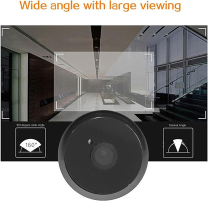 Video Doorbell, 3.97 Inch Color Display 1080P Peep Hole Camera with 135° Wide Angle, Infrared Fill Light, Rechargeable Visual Doorbell, for Home Security