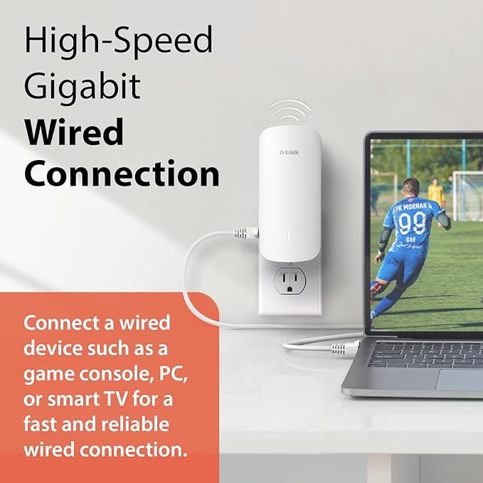 E30 AX3000 Mesh WiFi 6 Range Extender, Universal Compatibility, Gigabit Ethernet Port, Covers up to 13,999 sq. ft., Whole Home Internet Signal Booster