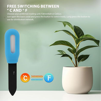 Plant Monitor Soil Test Kit, Flower Care Soil Tester Smart Plant Intelligent Sensor Plants Detector Bluetooth Monitor for Fertility Temperature Level for Tuya App