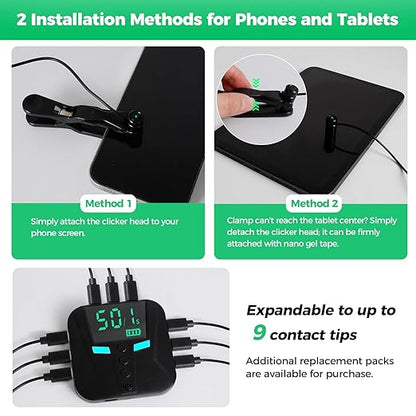 PAWFECTJEE Auto Clicker for iPhone Android, Gaming Screen Tapper with 50 Clicks/Sec, Ultra-Slow Mode, Compatible with iOS iPad, Live Likes & Rewards (Only 2 Click Head)