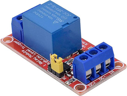 DC 12V Relay Module 1-Channel Relay Switch with Optocoupler Isolation High/Low Level Trigger, Pack of 10