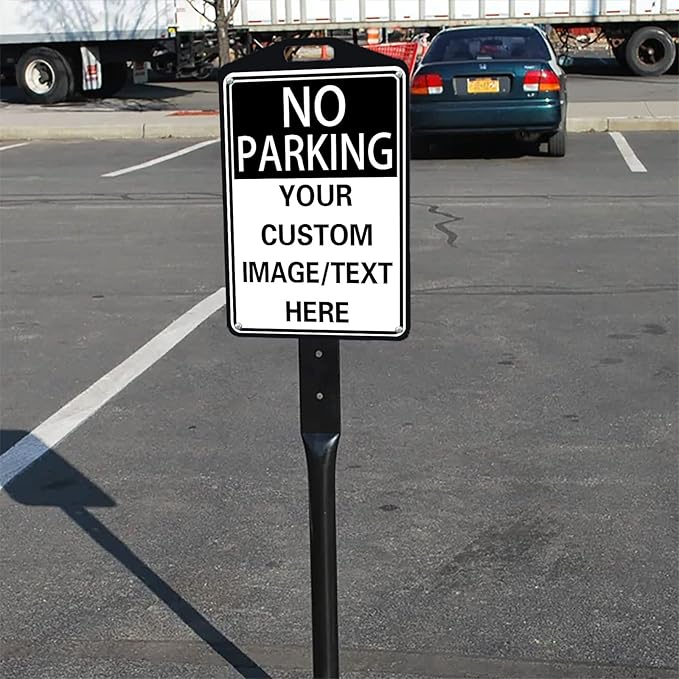 No Parking Signs Custom Parking Sign for Parking Lots Business and Schools Outdoor Use Aluminum Metal Decor 12x8 Inches
