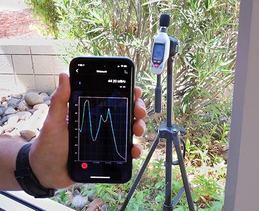 Sper Scientific Decibel Meter 850019 w/Bluetooth, Sound Level Meter 35 to 130 dB, SPL A/C Weighted, Dual Range Max/Min & Data Hold, Compact Audio Noise Measuring Device, Large Backlit Display - 4 pc