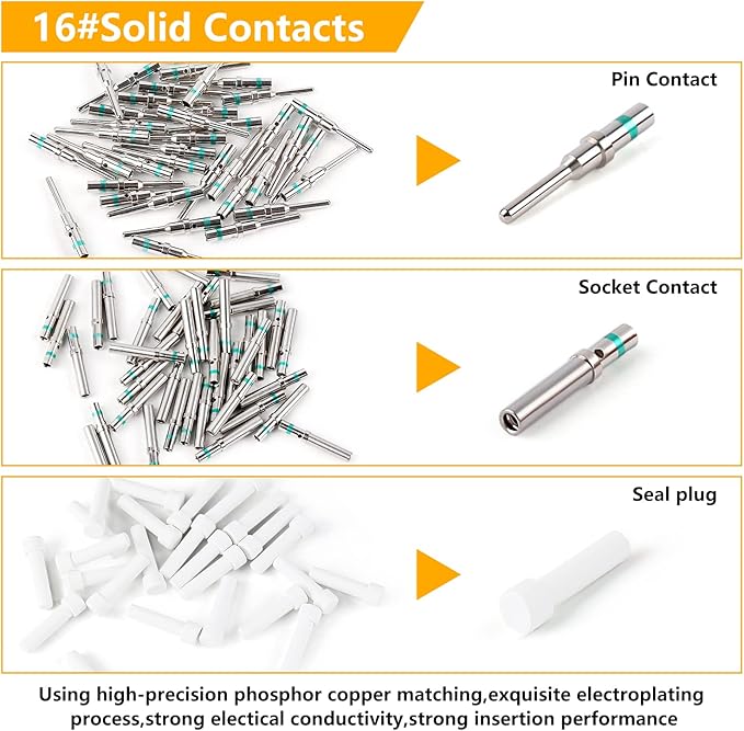 knoweasy 540PCS Deutsch DT Connectors Kit- Automotive Electrical Connector,2/3/4/6/8/12 Pin DT Connectors with Removal Tool for Construction, Truck, Marine