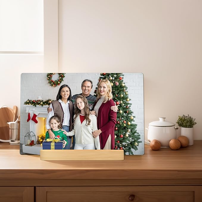 Personalized Metal Photo Print for Mom, Custom Framed Photo Gifts for Mother's Day Gifts from Daughter Son Kids- Gift Wrapping Available