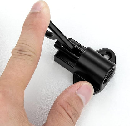 10 Packs Self-Closing Latches，Black Spring Door Lock，Resilient Bolt Latch Aluminum Alloy Safety Automatic Spring Barrel Slide Door Lock with Screws,Used for Gate,Window and Cabinet etc