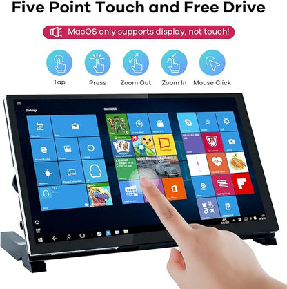 7 Inch IPS LCD Touch Screen Raspberry Pi Monitor Display 1024×600 Capacitive Screen HDMI Monitor Compatible with Raspberry Pi 5/4B/3B+, BB Black, Windows 10 8 7