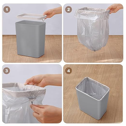 Yatmung 2 Pack - 2.5 Gallon Motion Sensor Bathroom Trash Can - Slim Smart Trash Cans - Skinny Trash Bin with Lid - Electric, Narrow, Plastic, Auto Open - Small Automatic Garbage Can (Grey)