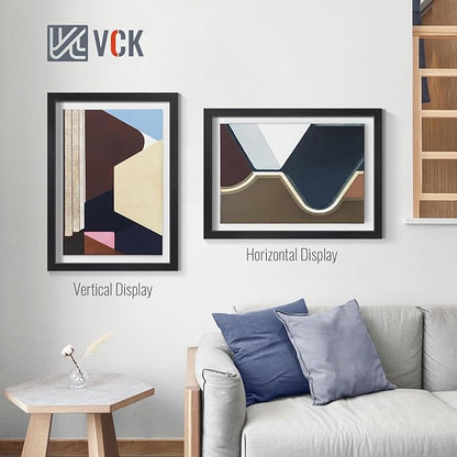 VCK 20x28 Picture Frames Black Set of 6, Wide Border Wood Poster Frame, Multi-Directional Display Family Photos, Office Prints, Studio/Gallery Art, Woodgrain Series, Wall Hanging