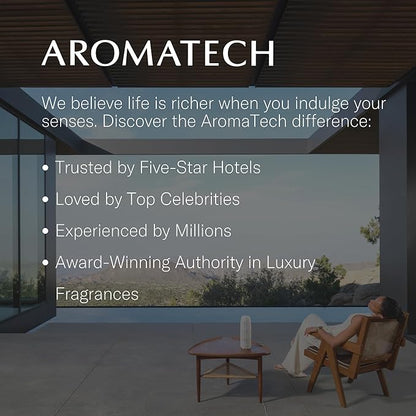 AromaTech Santal Aroma Essential Oil Blend: Luxury Hotel Inspired Aromatherapy with Amber, Vanilla, Cedar & Sandalwood for Ultrasonic Diffusers & Nebulizers - 0.3 fl oz, 10 mL