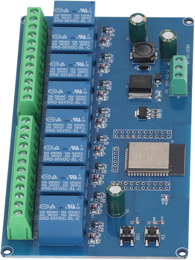 Aramox 8 Channel Relay Module, WiFi Wireless Control Board, Programmable for Smart Home Automation and Development