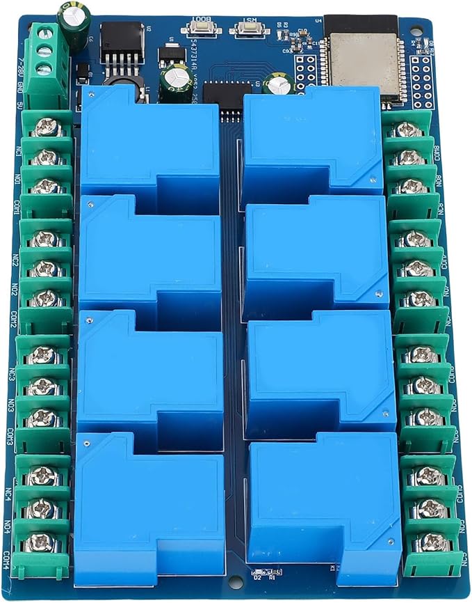 EVGATSAUTO 8 Channel Relay Module, PCB Construction, Remote Control WiFi Smart Switch for Home Automation and Access Control