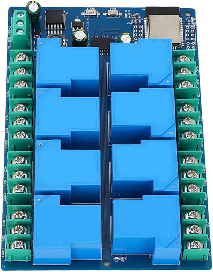 EVGATSAUTO 8 Channel Relay Module, PCB Construction, Remote Control WiFi Smart Switch for Home Automation and Access Control