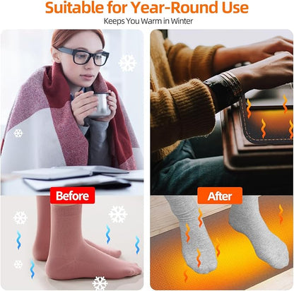 Heated Desk Pad Mouse Pad - Heated Desk Mat - Warm Desk Pad - 3 Levels Heating & 4 Hours Auto Shut-Off, PU Leather Mouse Pad - 31.5 x 13 inch (Medium Grey)