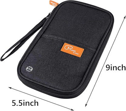 VanFn RFID Travel Passport Wallet, Family Passport Holder, Trip Document Organizer P.Travel Series