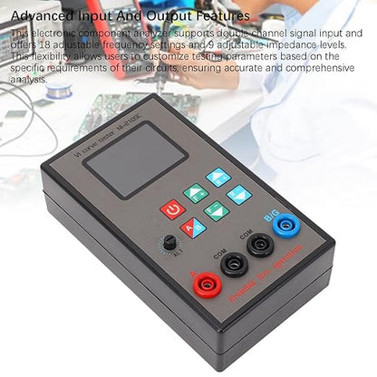Walfront VI Curve Tester, Double Channel Circuit Board Tester with Color Screen, 18 Frequency Settings and 9 Impedance Levels, Rechargeable Li Battery 3000mAh for Circuit Analysis