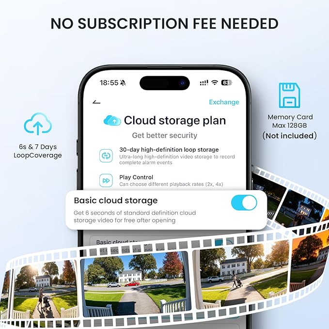 ieGeek 5MP Doorbell Camera Wireless No Subscription- Video Doorbell Wireless with Chime, Doorbell with Camera, Voice Changer, 2-Way Audio, PIR Motion Detection, 2.4Ghz WiFi, Compatible with Alexa