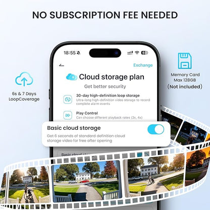 ieGeek 5MP Doorbell Camera Wireless No Subscription- Video Doorbell Wireless with Chime, Doorbell with Camera, Voice Changer, 2-Way Audio, PIR Motion Detection, 2.4Ghz WiFi, Compatible with Alexa