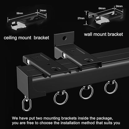 Ceiling Mounted Curtain Track - Rail for Drapes, Room Dividers - Sliding Curtain Rail for Living Room