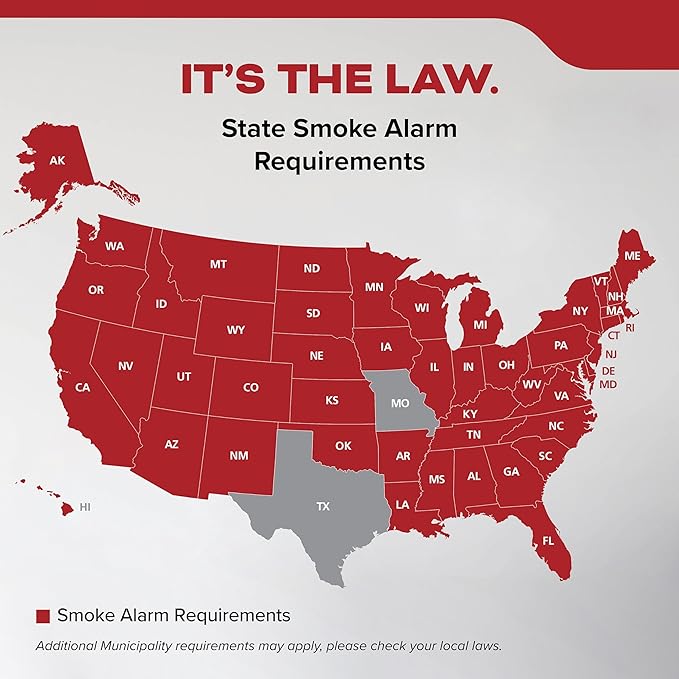 Kidde Hardwired Smoke Detector for Home, 10-Year Battery Backup, Interconnectable, Voice Alerts, 3-Pack