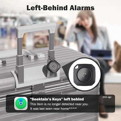 Air Tracker Tag-1P, Smart Tag Work with Apple Find My(iOS Only), Luggage Tracker Tag for Key, Luggage, Backpack, Suitcase, Replaceable Battery, weTag, Black