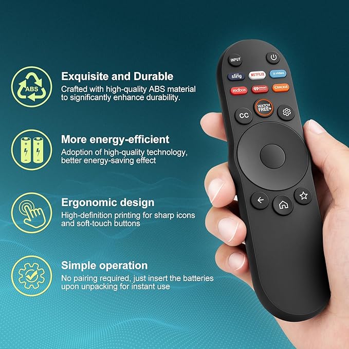 Universal Remote Control for Vizio Smart TV XRT270 XRT260 XRT140 XRT136 FHD 4K QLED UHD Smartcast Quantum Pro D/E/PX/P/M/V Series TV Remotes Replacement