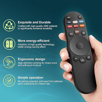 Universal Remote Control for Vizio Smart TV XRT270 XRT260 XRT140 XRT136 FHD 4K QLED UHD Smartcast Quantum Pro D/E/PX/P/M/V Series TV Remotes Replacement