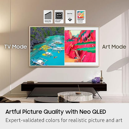 Samsung 75-Inch Class The Frame Pro LS03FW 4K Neo QLED Mini LED Smart TV (2025 Model) Slim Fit Wall Mount, Modern Frame Design, Wireless One Connect, NQ4 AI Gen3 Processor, Art Mode, Alexa Built-in