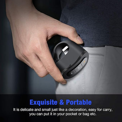 Rechargeable Finger Ring Wireless Presenter Clicker for PowerPoint, Keynote, Mac, Laptop - USB Presentation Remote with 2.4GHz RF