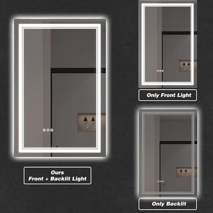 LED Bathroom Mirror with Lights, Wall Mirrors
