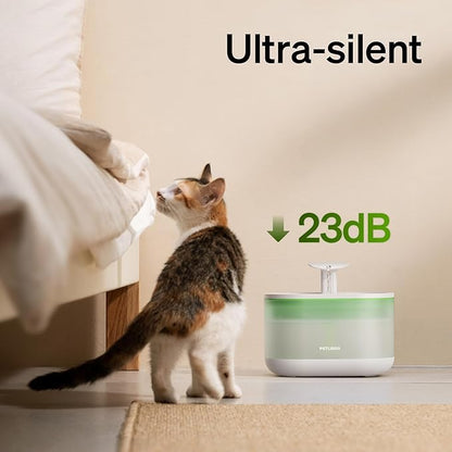 PETLIBRO Cat Water Fountain, 71fl oz/2.1L Ultra Quiet Pet Water Fountain for Cats Inside, BPA-Free, Two Flow Modes,Visible Water Level Dog Water Dispenser, Upgraded Cat Water Bowl with 4 Large Filters