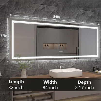 LED Bathroom Mirror with Lights, Wall Mirrors
